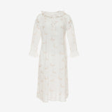 Lucy ruffle long cotton nightgown in pink floral by lenora