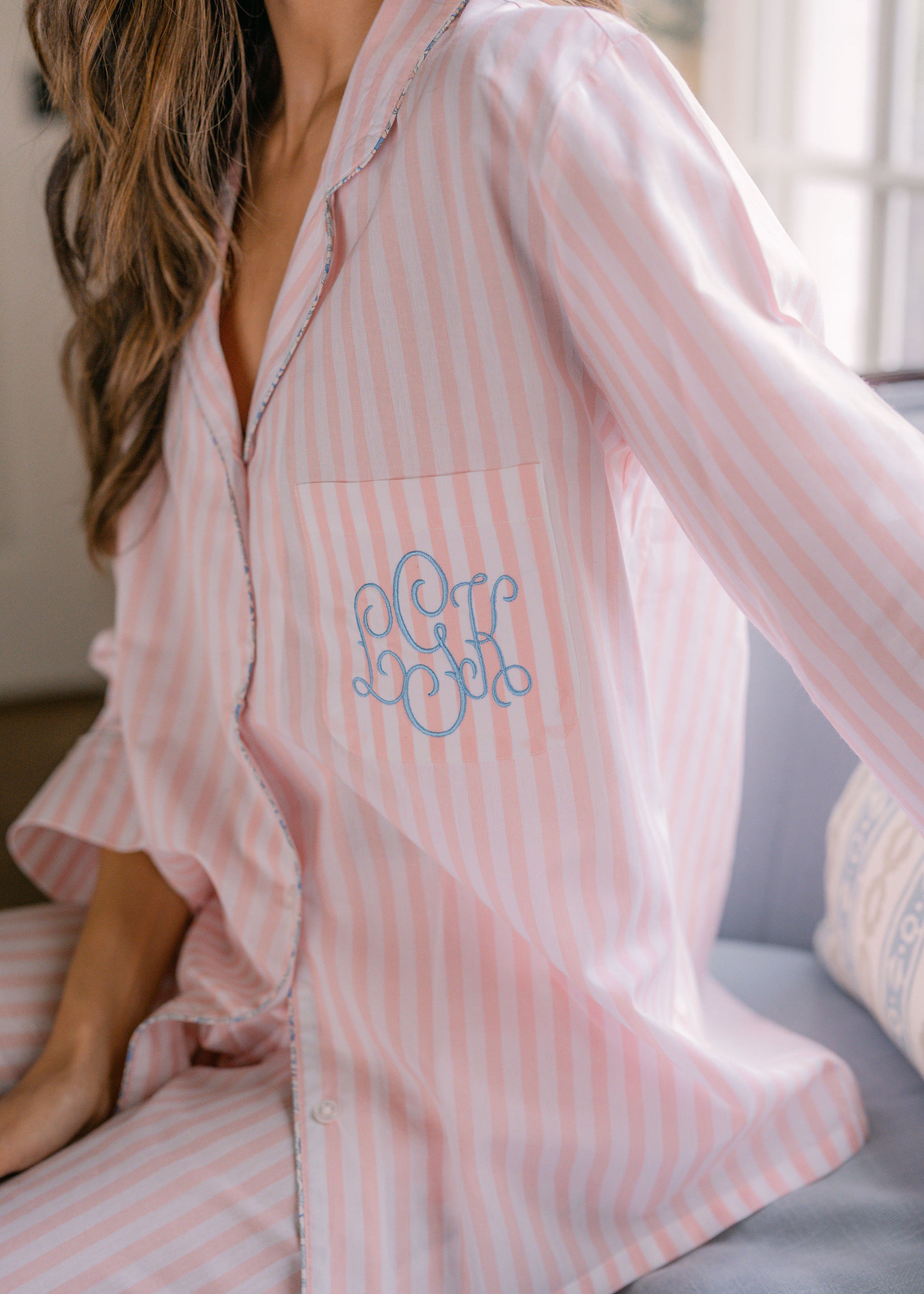 CLASSIC COTTON STRIPED CAPRI PAJAMAS - Lenora