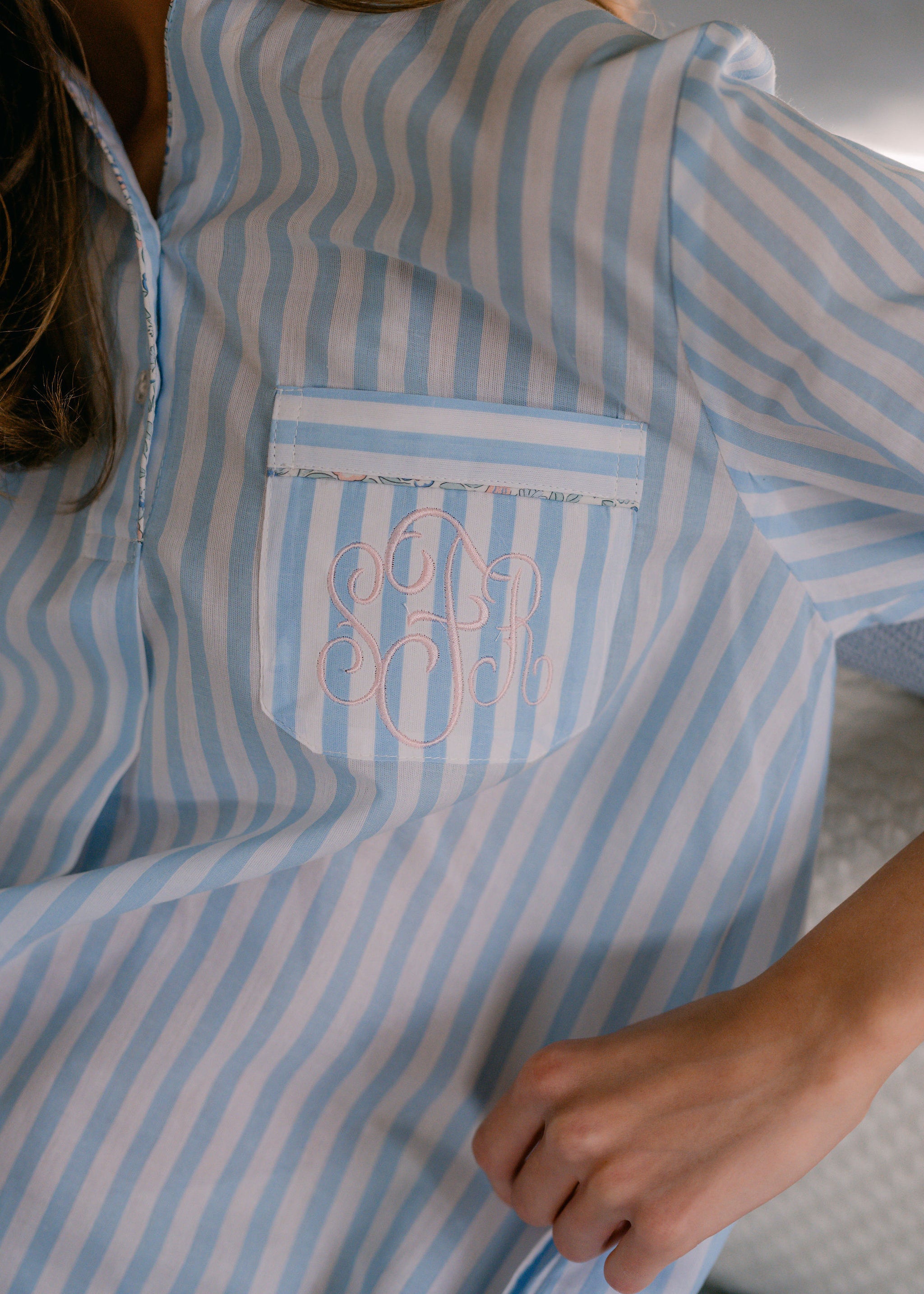 CLASSIC COTTON STRIPED NIGHTSHIRT - Lenora
