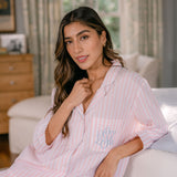 CLASSIC COTTON STRIPED CAPRI PAJAMAS