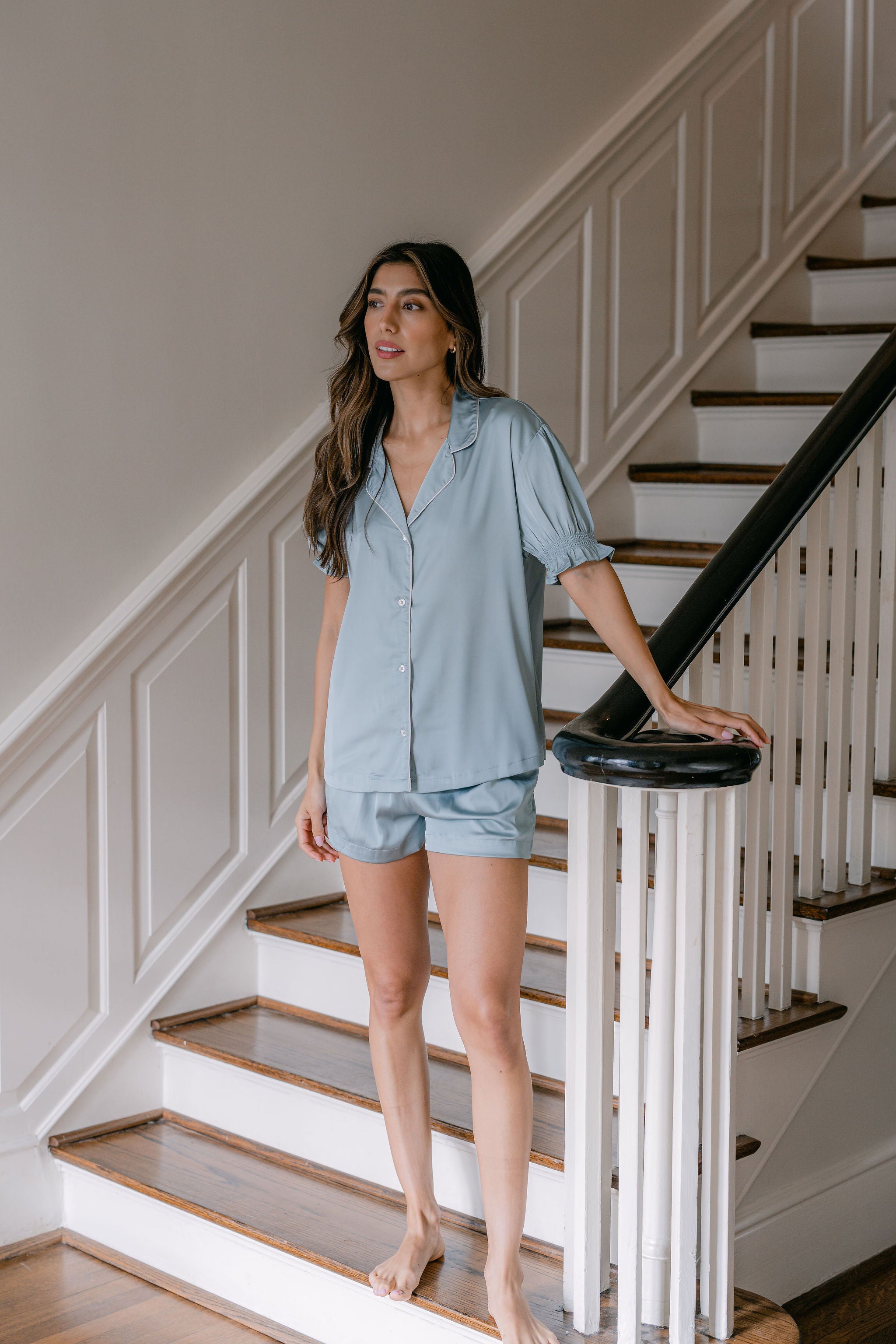 CLASSIC CHLOE SATIN SHORT PAJAMAS - Lenora