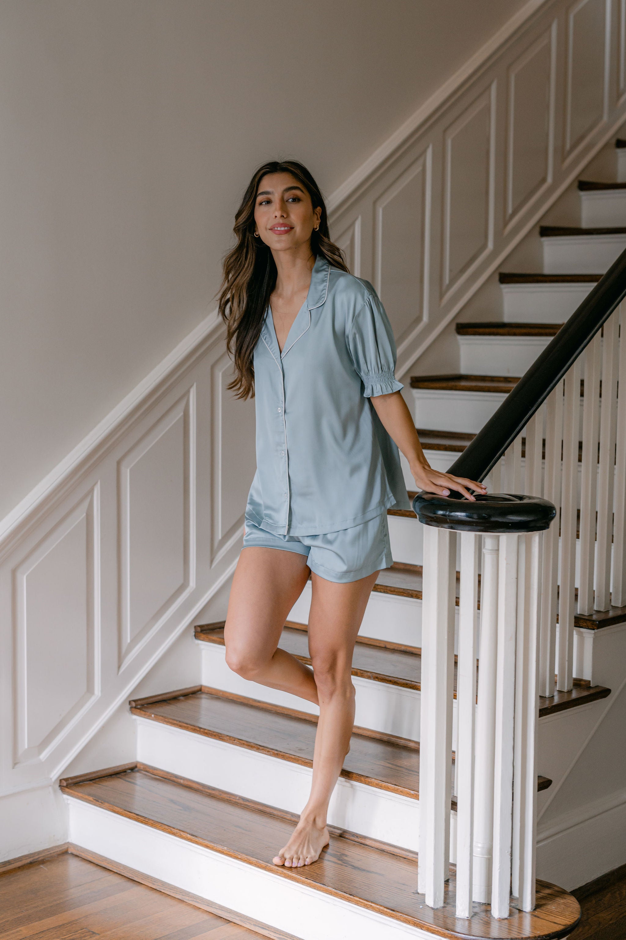 CLASSIC CHLOE SATIN SHORT PAJAMAS - Lenora