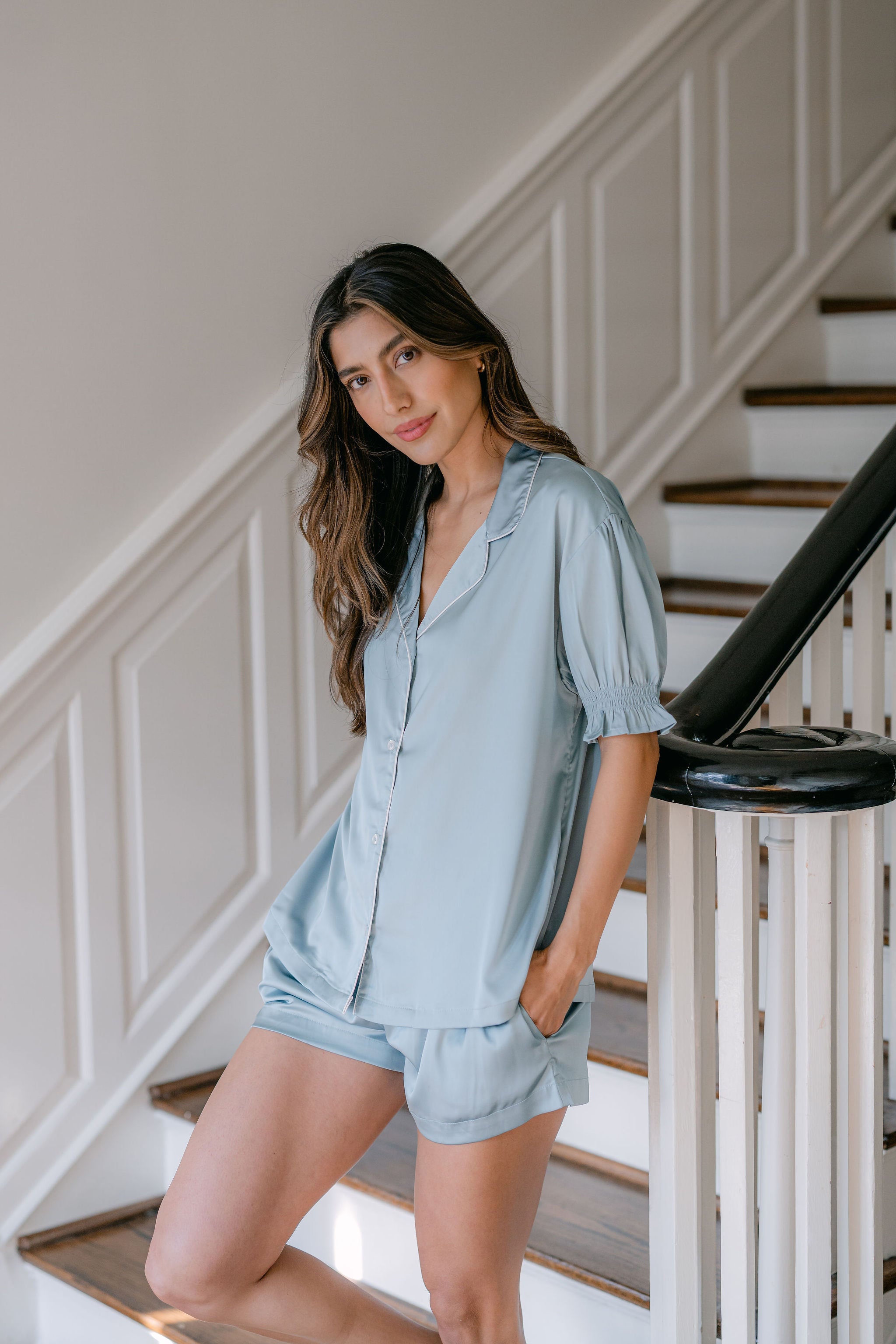 CLASSIC CHLOE SATIN SHORT PAJAMAS - Lenora