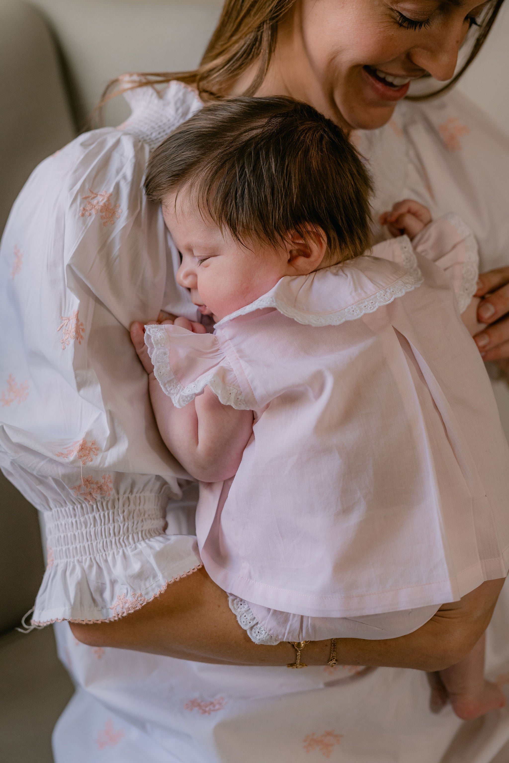 BABY ANN FLUTTER SLEEVE DIAPER SET - Lenora