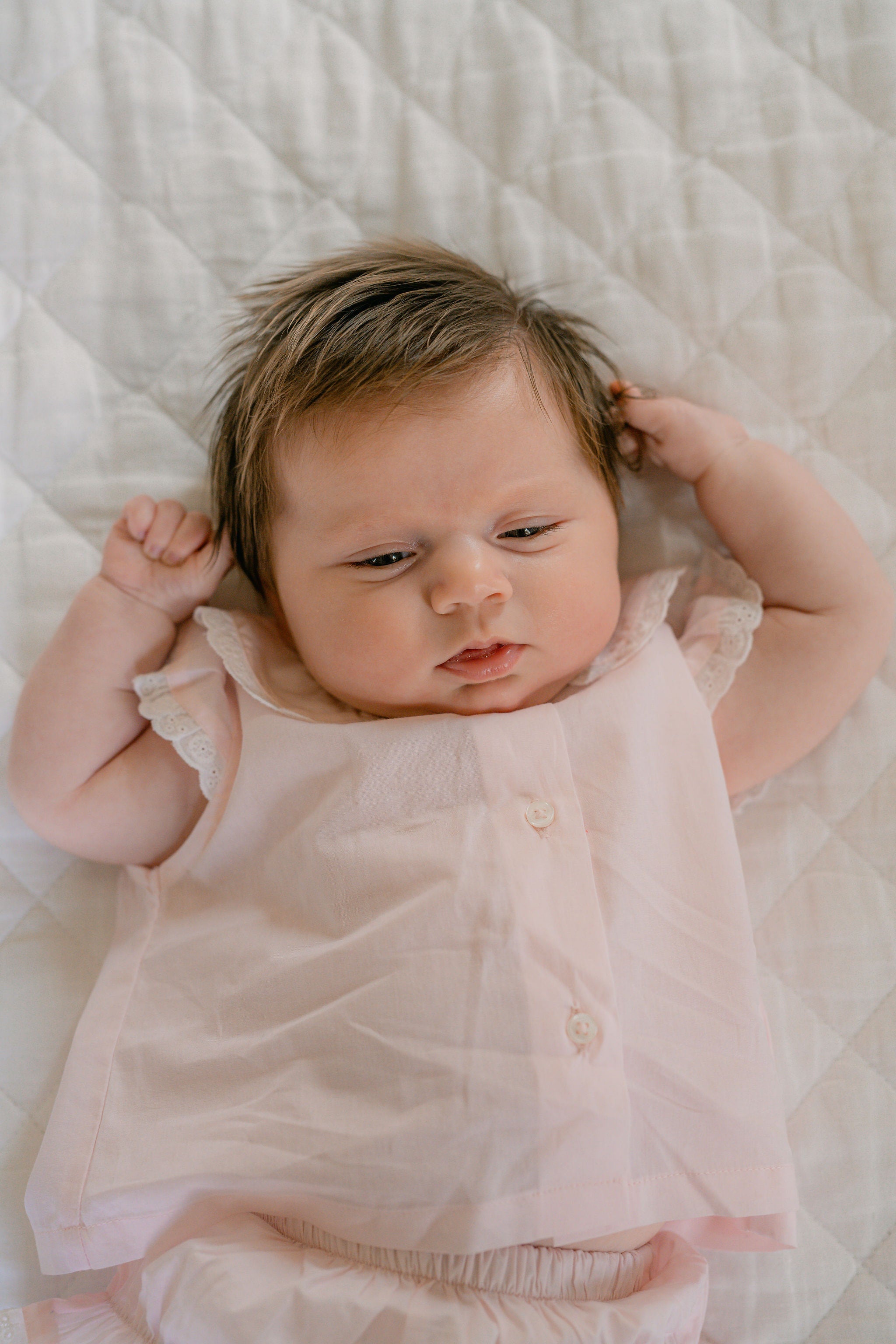 BABY ANN FLUTTER SLEEVE DIAPER SET - Lenora