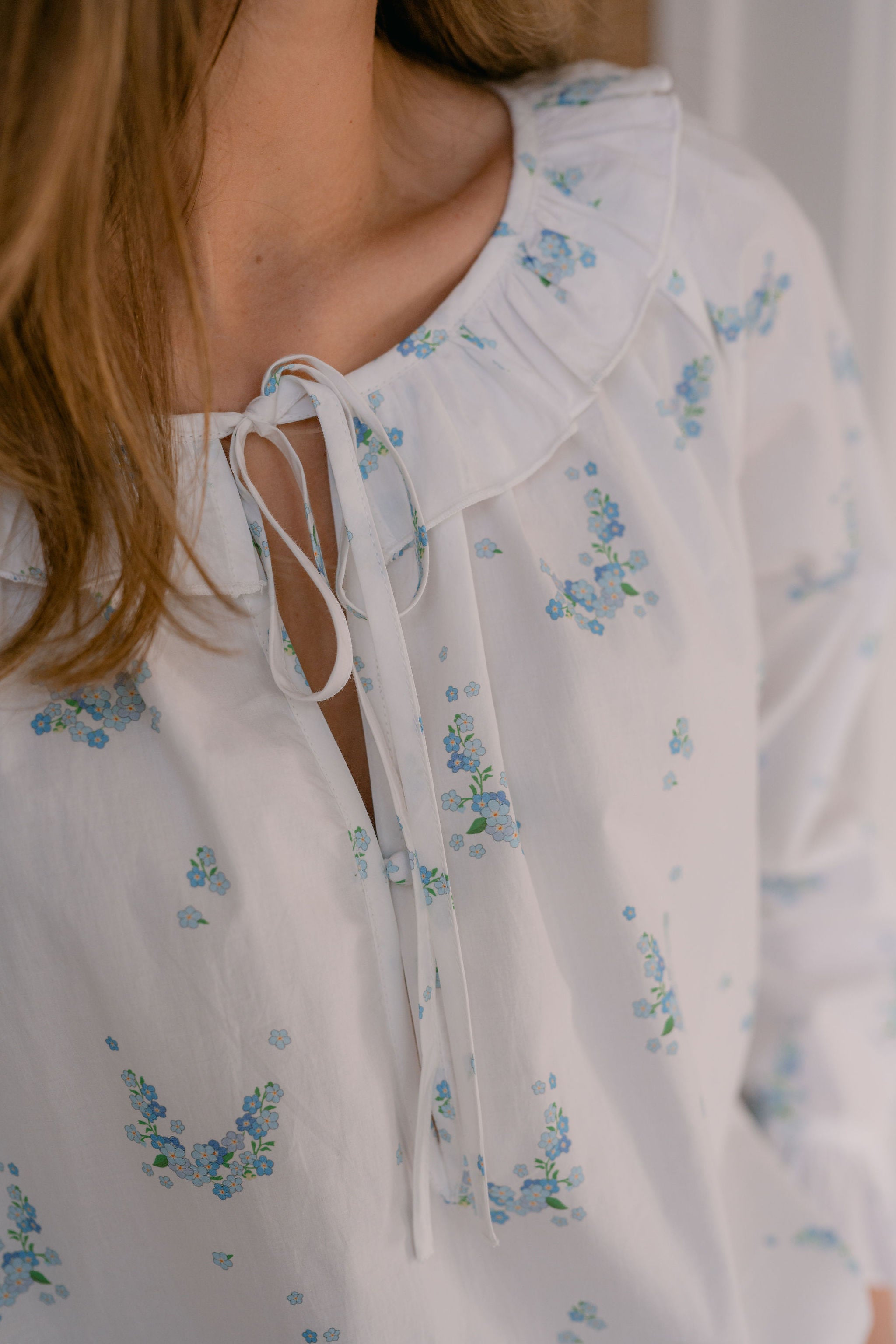 LUCY RUFFLE LONG PAJAMAS - Lenora