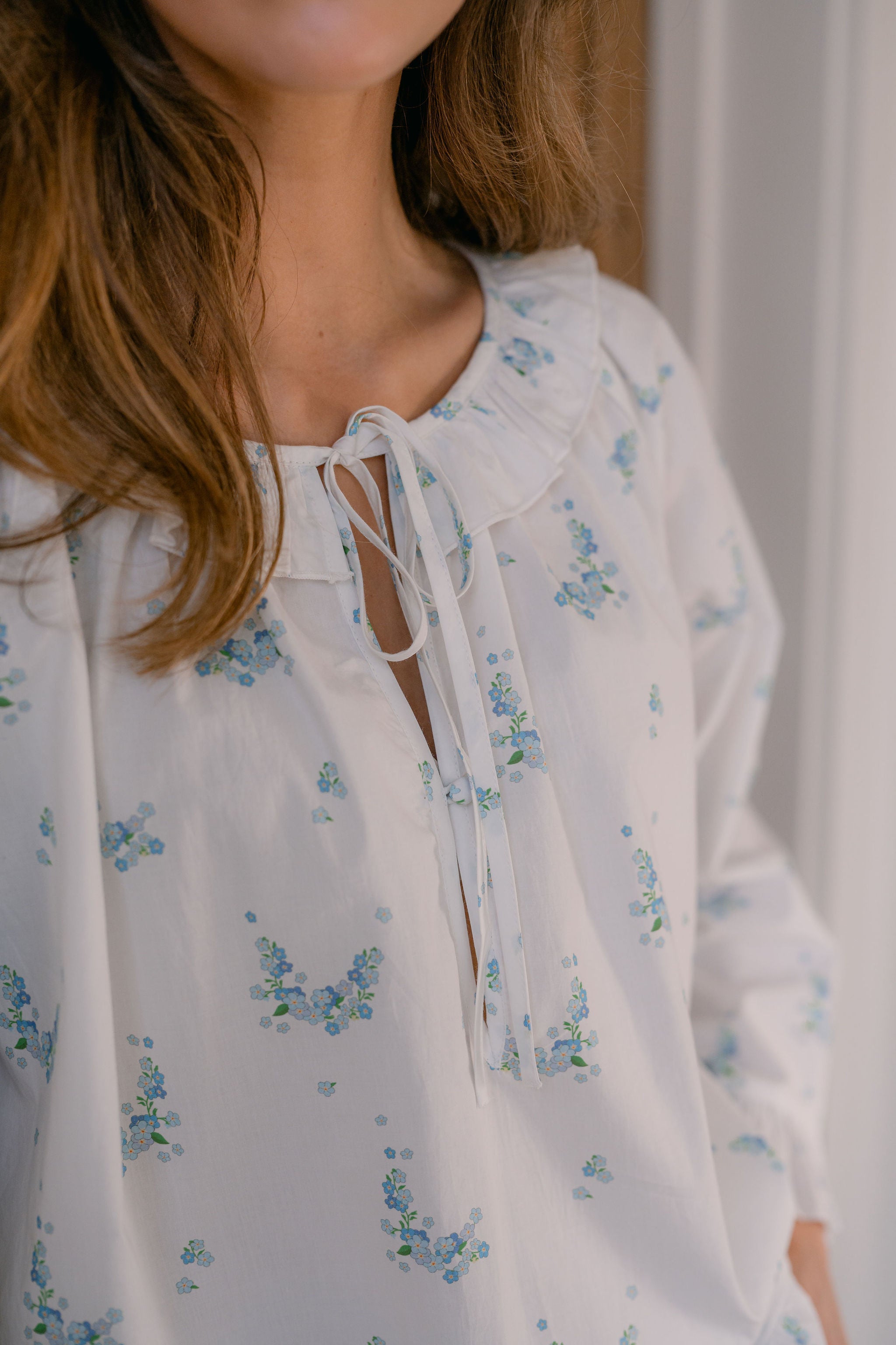 LUCY RUFFLE LONG PAJAMAS - Lenora