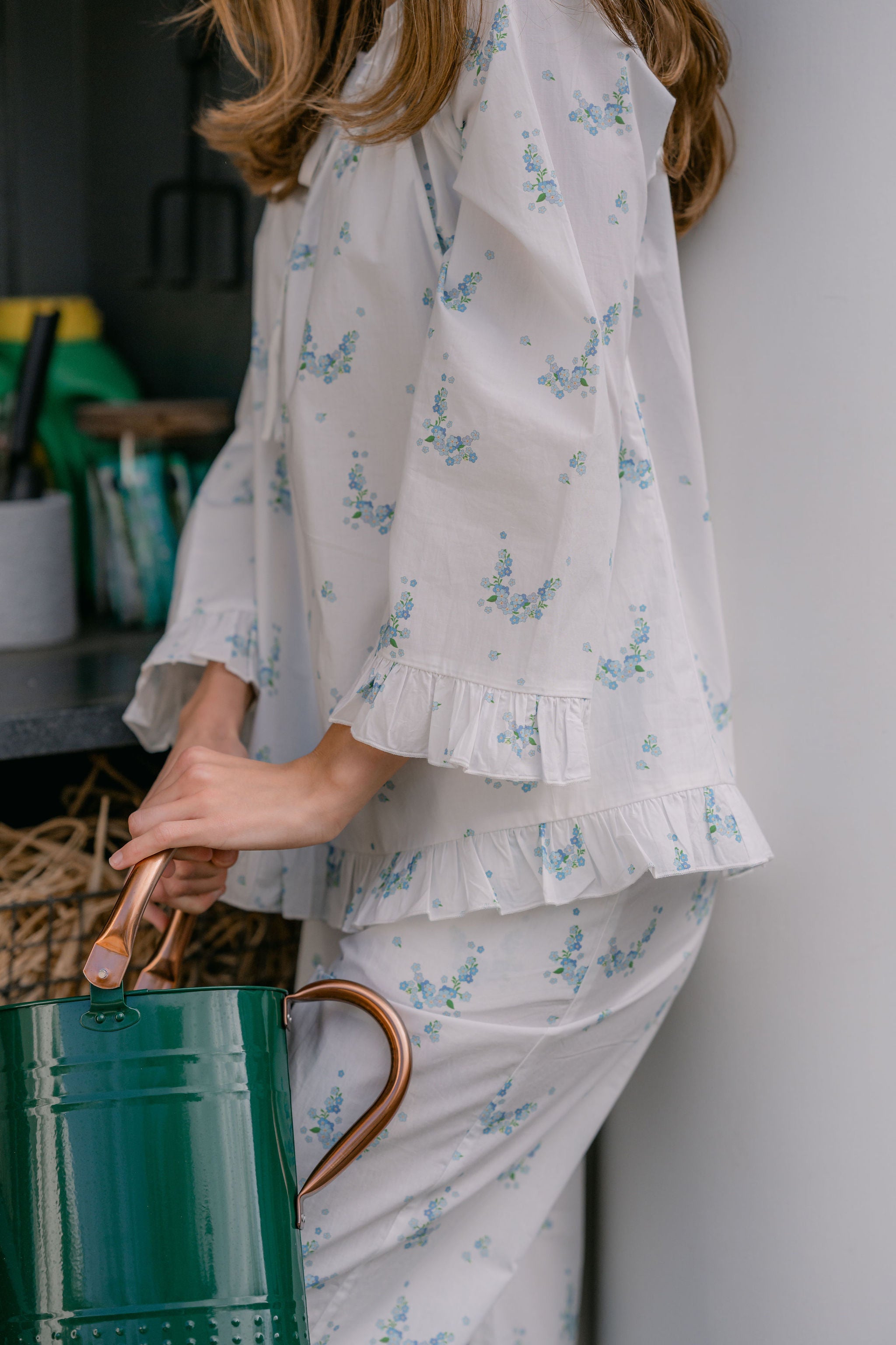 LUCY RUFFLE LONG PAJAMAS - Lenora