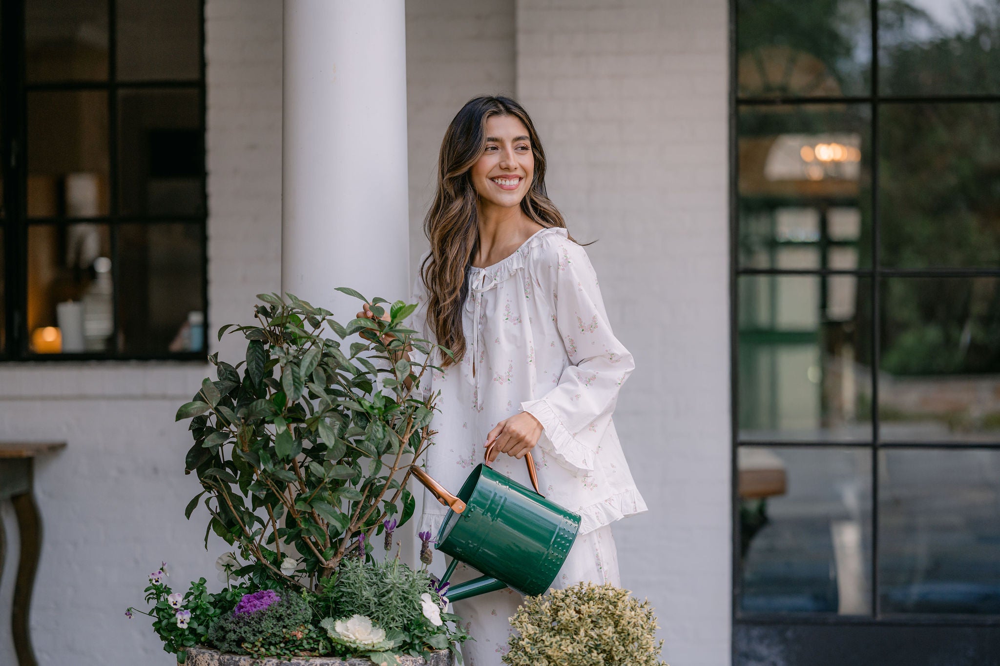 LUCY RUFFLE LONG PAJAMAS - Lenora