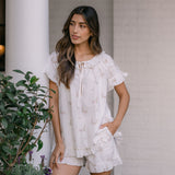 LUCY RUFFLE SHORT PAJAMAS - Lenora