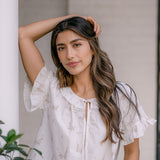 LUCY RUFFLE SHORT PAJAMAS - Lenora