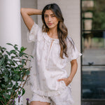 LUCY RUFFLE SHORT PAJAMAS - Lenora