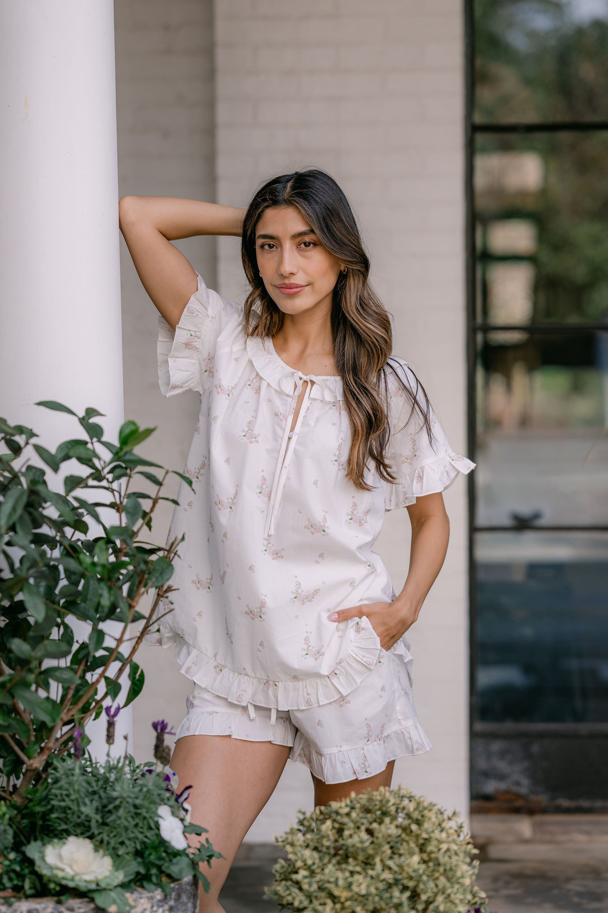 LUCY RUFFLE SHORT PAJAMAS - Lenora