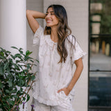 LUCY RUFFLE SHORT PAJAMAS - Lenora