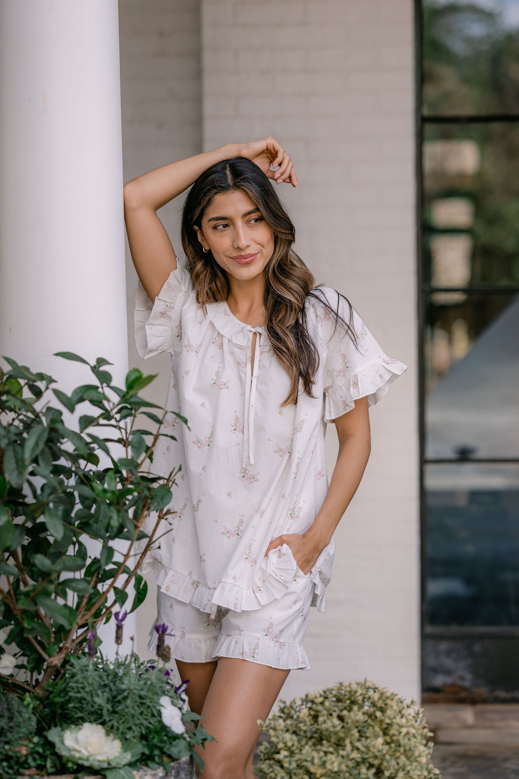 LUCY RUFFLE SHORT PAJAMAS - Lenora