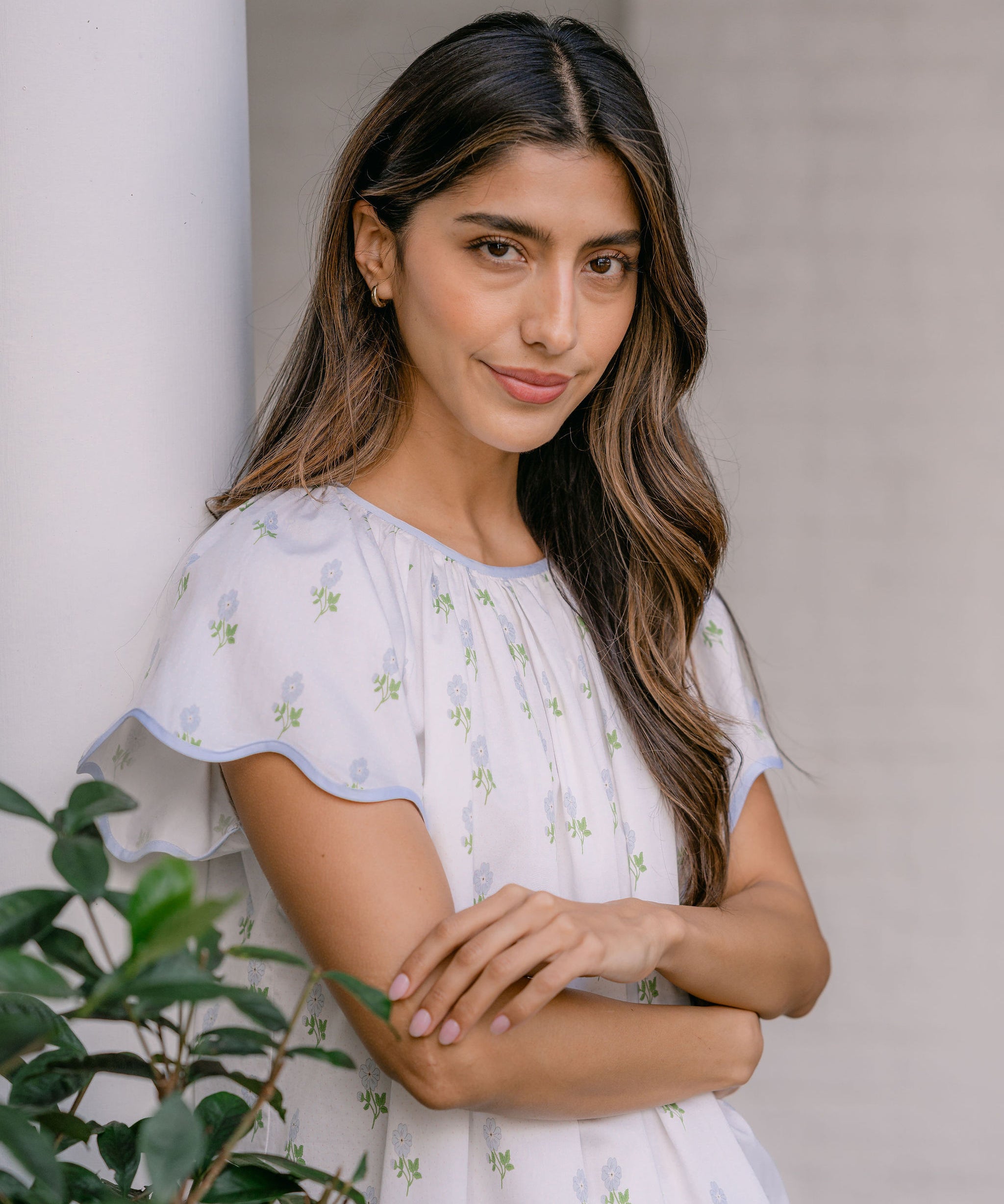 VANDY SCALLOPED SHORT SLEEVE PAJAMAS - Lenora