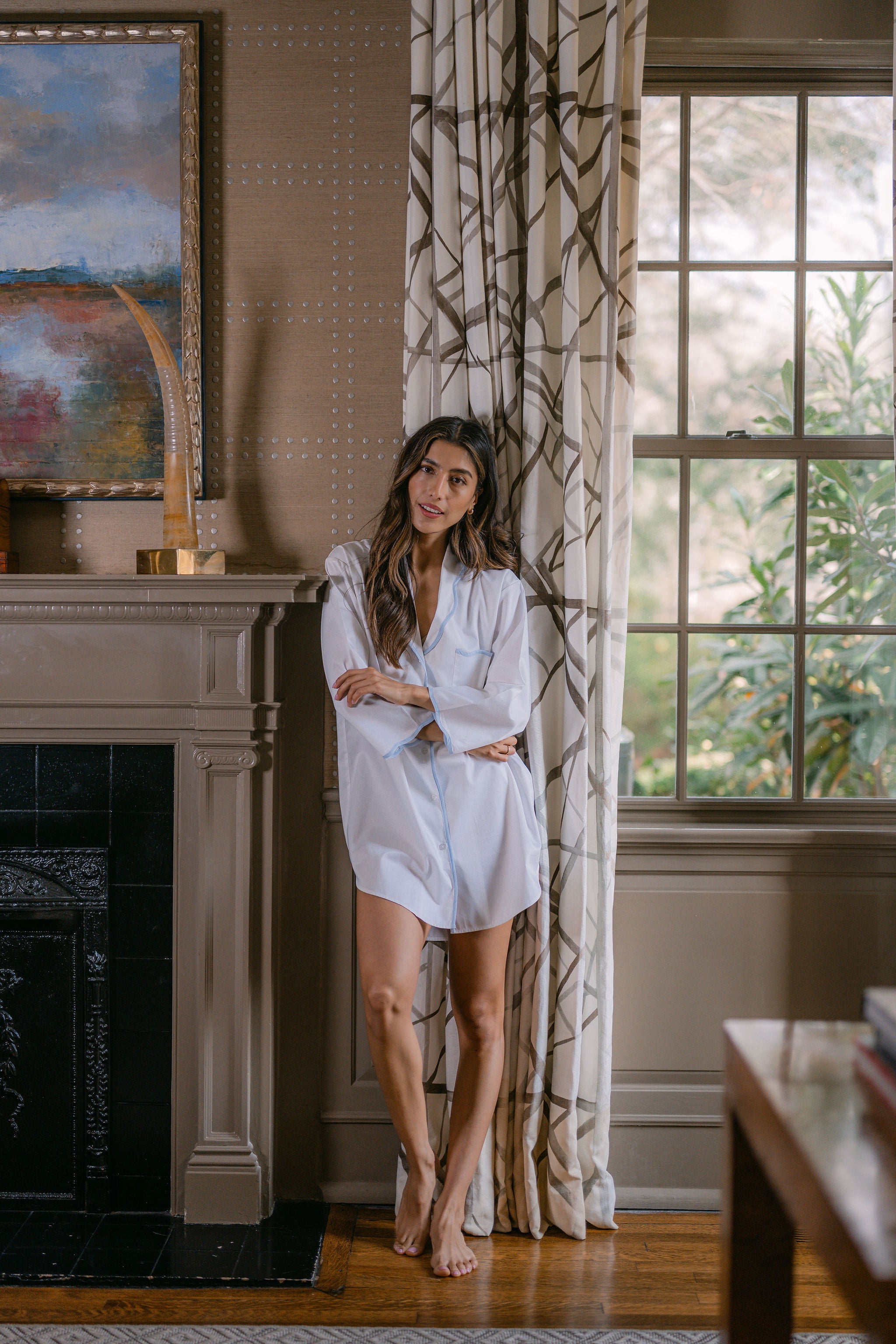 VANDY SCALLOPED NIGHTSHIRT - Lenora