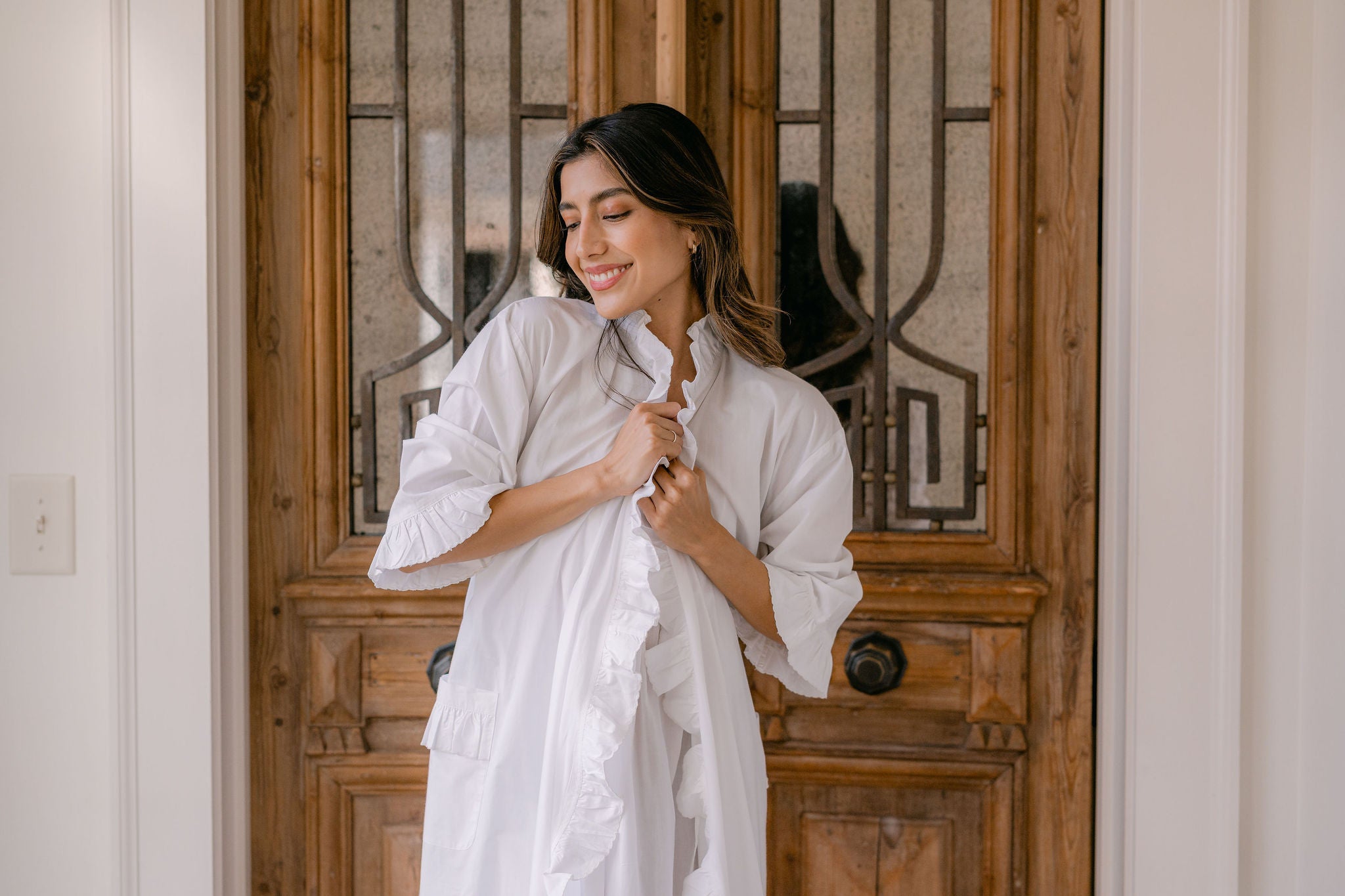 RUFFLE ROBE - Lenora