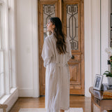 SEERSUCKER UNISEX ROBE - Lenora