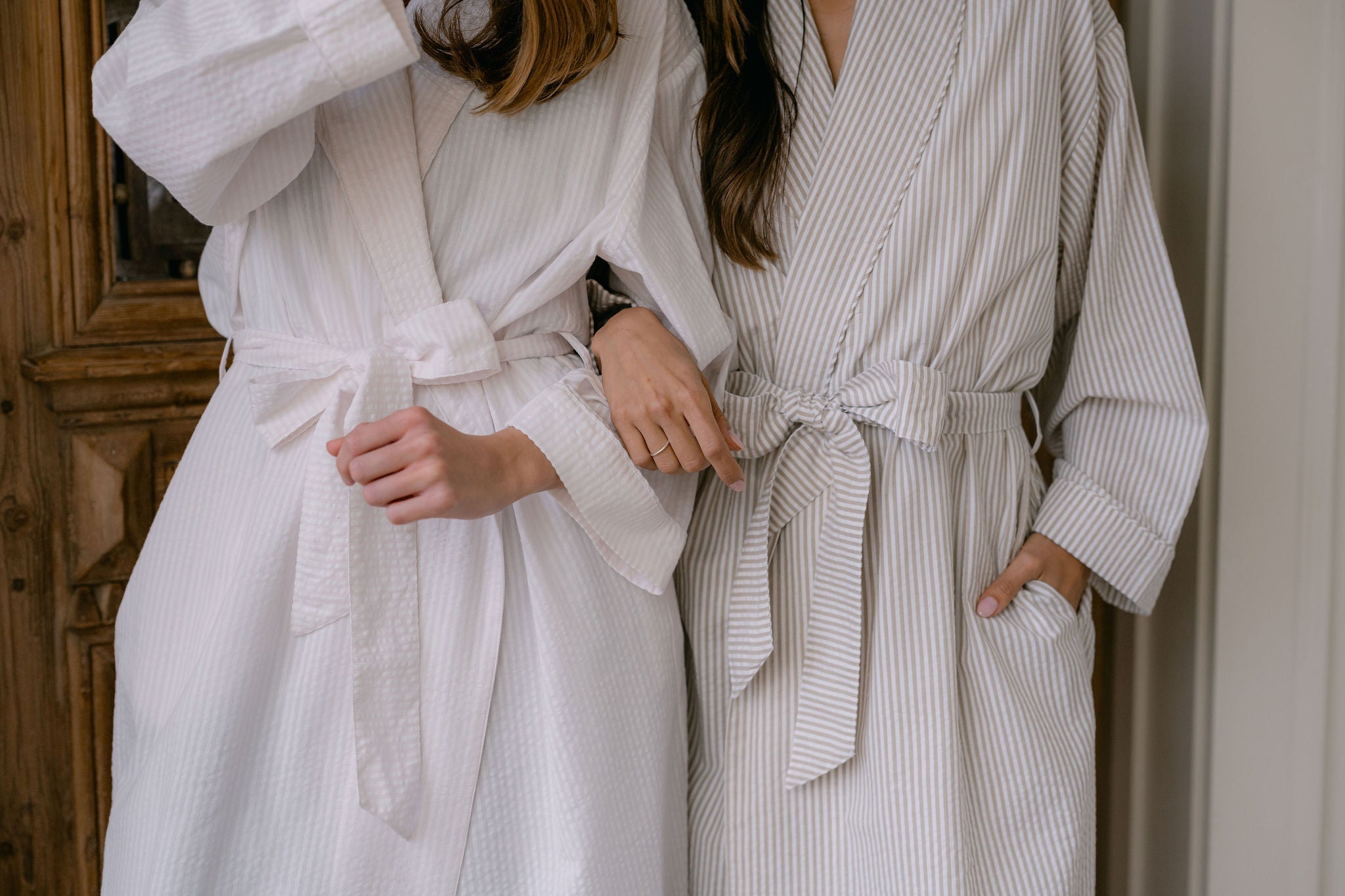SEERSUCKER UNISEX ROBE - Lenora