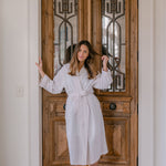 SEERSUCKER UNISEX ROBE - Lenora