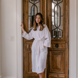 SEERSUCKER UNISEX ROBE - Lenora