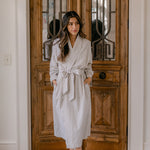 SEERSUCKER UNISEX ROBE - Lenora