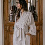 SEERSUCKER UNISEX ROBE - Lenora