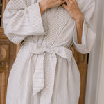 SEERSUCKER UNISEX ROBE - Lenora