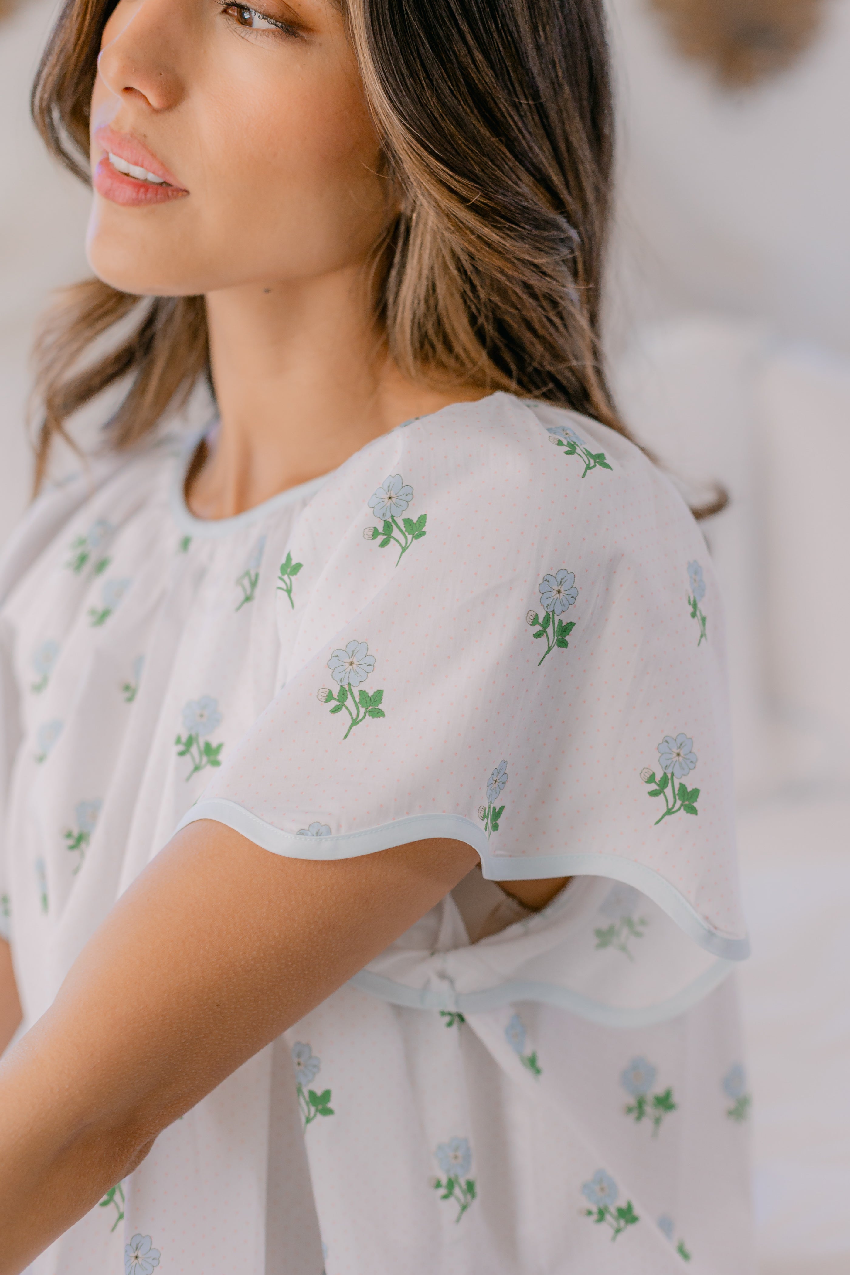 VANDY SCALLOPED NIGHTGOWN - Lenora