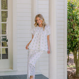 VANDY SCALLOPED SHORT SLEEVE PAJAMAS - Lenora