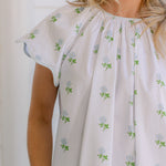 VANDY SCALLOPED SHORT SLEEVE PAJAMAS - Lenora