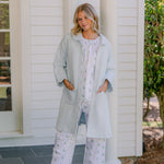 QUILTED BUTTON FRONT ROBE - Lenora