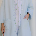 QUILTED BUTTON FRONT ROBE - Lenora