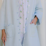 QUILTED BUTTON FRONT ROBE - Lenora