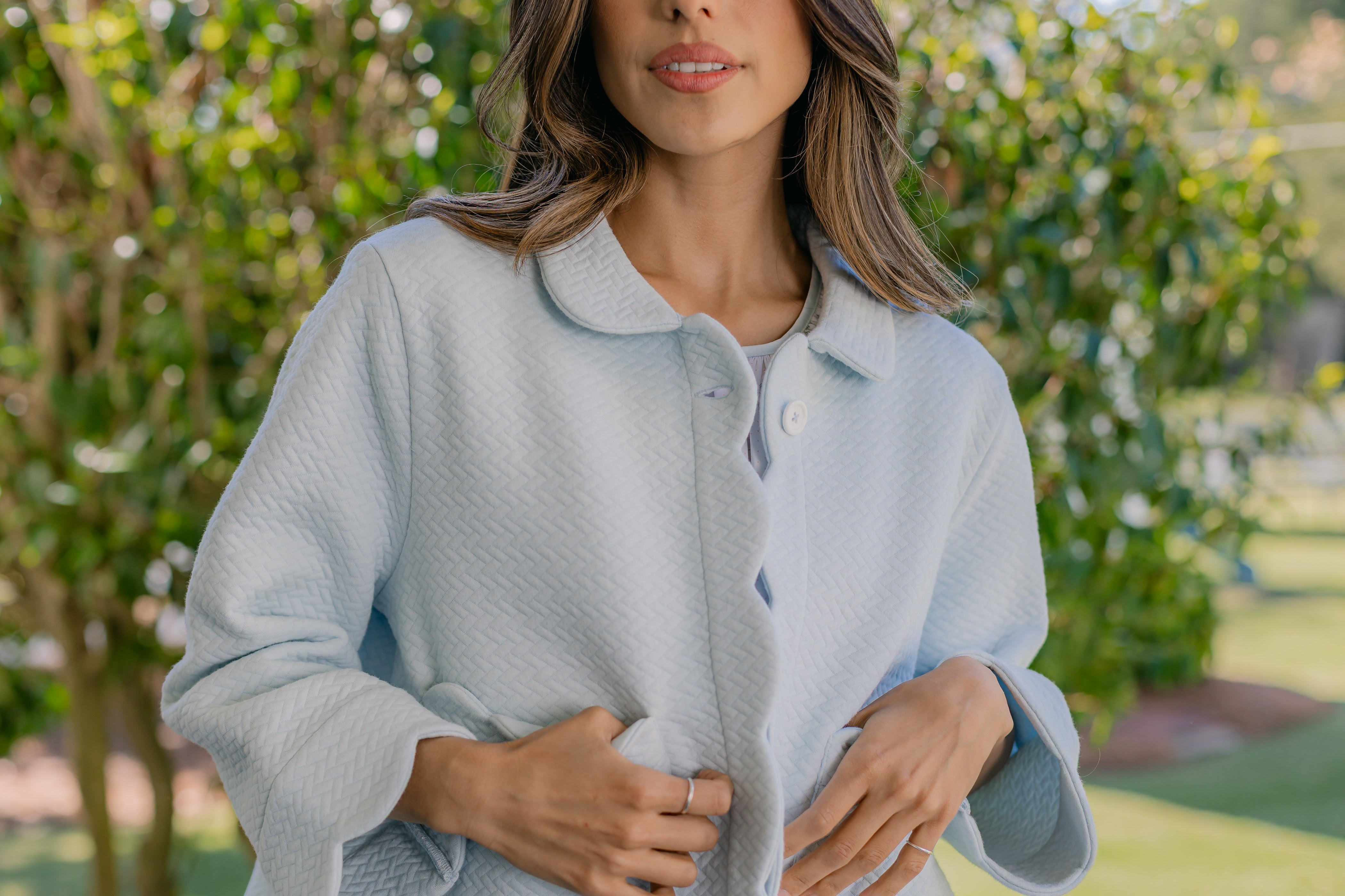 QUILTED BED JACKET - Lenora