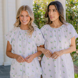 VANDY SCALLOPED SHORT SLEEVE PAJAMAS - Lenora
