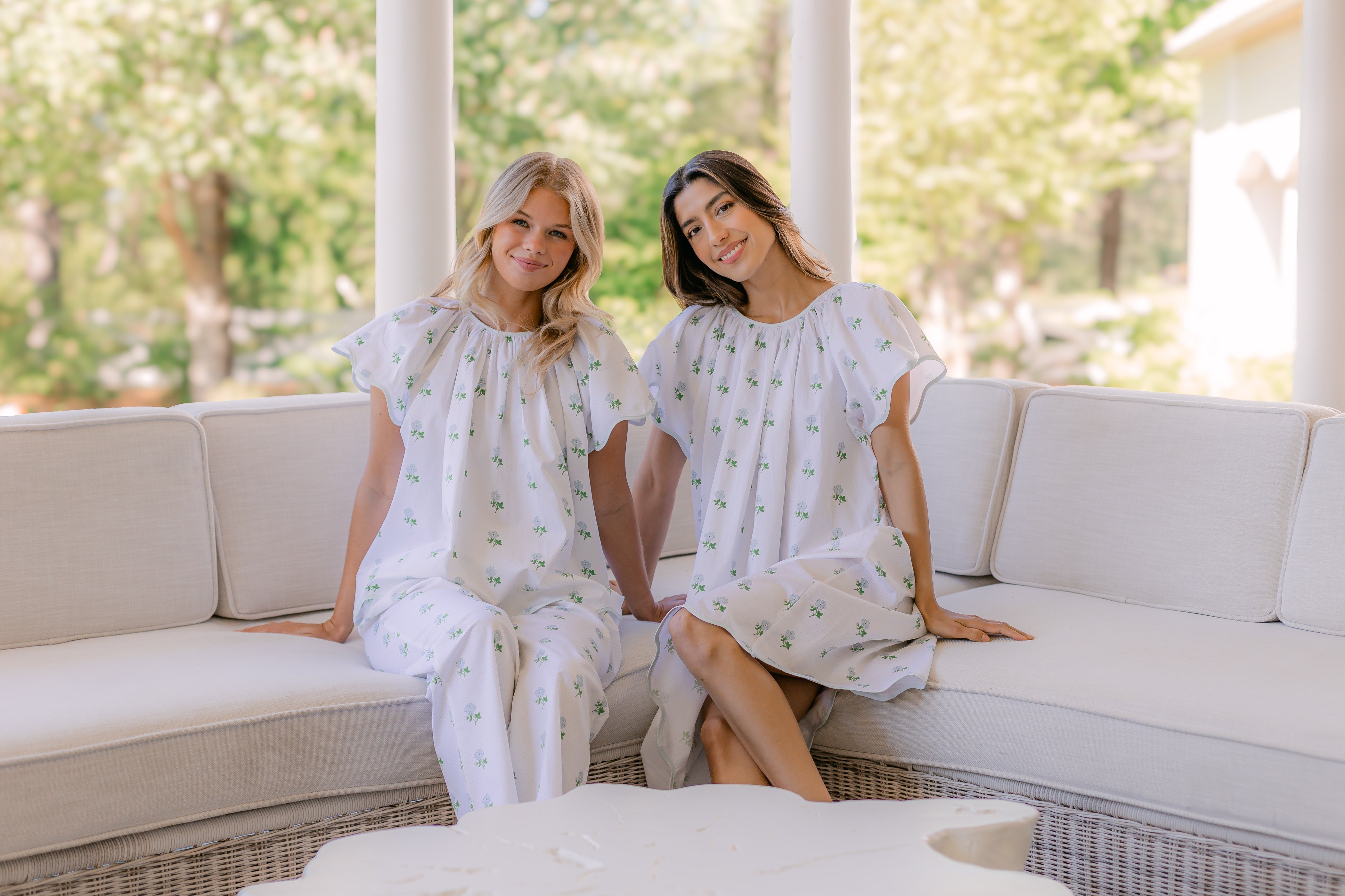 VANDY SCALLOPED SHORT SLEEVE PAJAMAS - Lenora