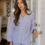 CLASSIC GINGHAM CHECK PAJAMAS W/ RIC RAK TRIM - Lenora