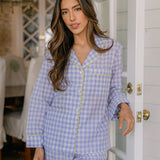 CLASSIC GINGHAM CHECK PAJAMAS W/ RIC RAK TRIM - Lenora