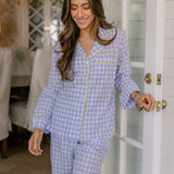 CLASSIC GINGHAM CHECK PAJAMAS W/ RIC RAK TRIM - Lenora