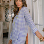 CLASSIC GINGHAM CHECK PAJAMAS W/ RIC RAK TRIM - Lenora