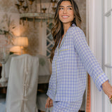 CLASSIC GINGHAM CHECK PAJAMAS W/ RIC RAK TRIM - Lenora