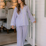 CLASSIC GINGHAM CHECK PAJAMAS W/ RIC RAK TRIM - Lenora