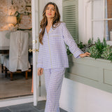 CLASSIC GINGHAM CHECK PAJAMAS W/ RIC RAK TRIM - Lenora