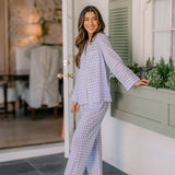 CLASSIC GINGHAM CHECK PAJAMAS W/ RIC RAK TRIM - Lenora