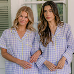 CLASSIC GINGHAM CHECK SHORT PAJAMAS W/ RIC RAK TRIM - Lenora