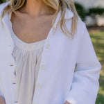 QUILTED BUTTON FRONT ROBE - Lenora
