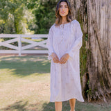 LUCY RUFFLE LONG SLEEVE NIGHTGOWN - Lenora