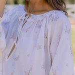 LUCY RUFFLE LONG SLEEVE NIGHTGOWN - Lenora